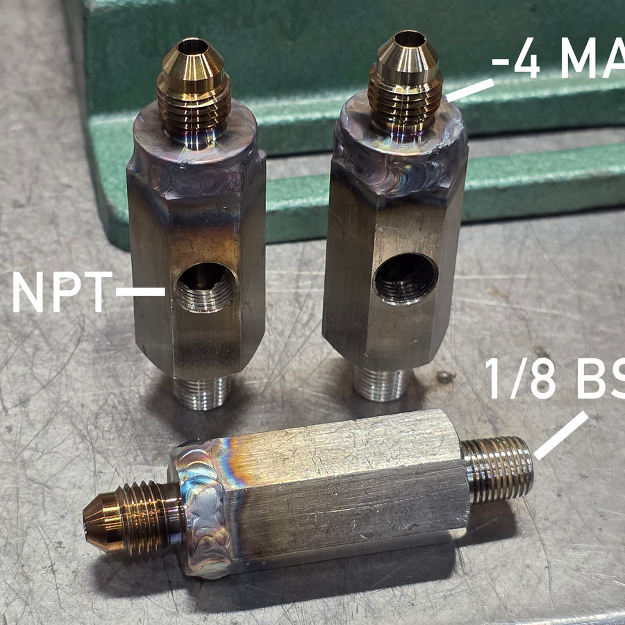 Turbo Oil Feed / Sensor Tee Fitting — Honda B/D